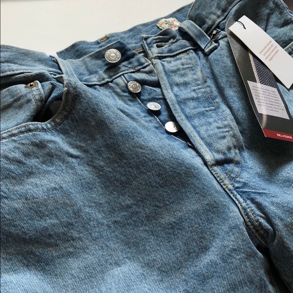 NWT🌸Levi's 501 Slevedge White Oak Cone Denim - Picture 3 of 8